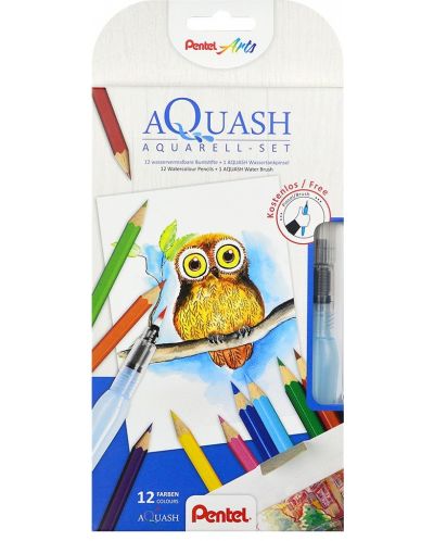 Акварелни моливи Pentel Aquarell CB9-12/FRH-SET1 - 12 цвята - 1