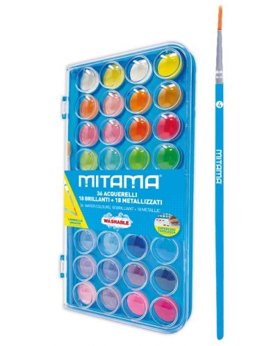 Акварелни бои Mitama - 36 цвята, измиващи се - 1