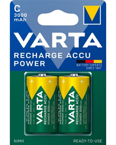 Акумулаторна батерия VARTA - Recharge Accu Power, C, 2 бр. - 1