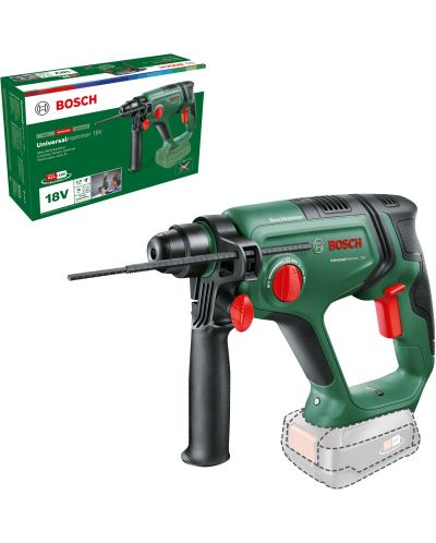 Акумулаторен перфоратор Bosch - Universal Hammer, 18V, 2 J, 2.000 ot/min, 2.5 Ah, без батерия - 2