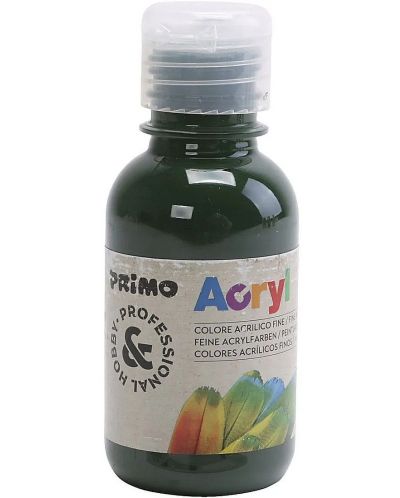 Акрилна боя Primo H&P - Тъмнозелена, 125 ml, в бутилка - 1