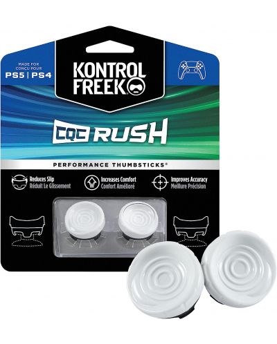 Аксесоар KontrolFreek - Performance Thumbsticks CQC Rush, бял (PS4/PS5) - 1