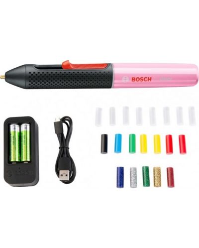 Акумулаторна писалка за лепене Bosch - Gluey Cupcake pink, USB, 2.4V - 2