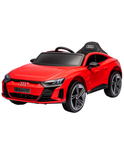 Акумулаторна кола Chipolino - Audi e-Tron, с кожена седалка, червена - 1