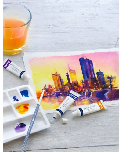 Акварелни бои Faber-Castell - Creative Studio, 24 цвята, 9 ml - 2