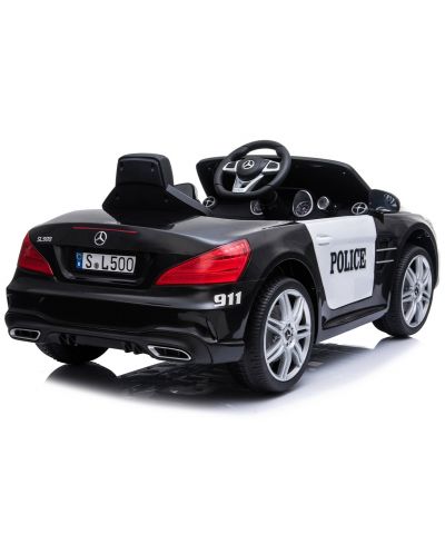 Акумулаторна кола KikkaBoo - Licensed Mercedes Benz SL500 Police, черна - 5