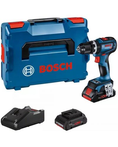 Акумулаторен винтоверт Bosch - Professional GSB 18V-90 C, 2 x ProCORE18V 4.0Ah, GAL 18V-40 - 1