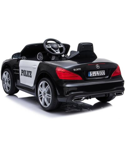 Акумулаторна кола KikkaBoo - Licensed Mercedes Benz SL500 Police, черна - 4