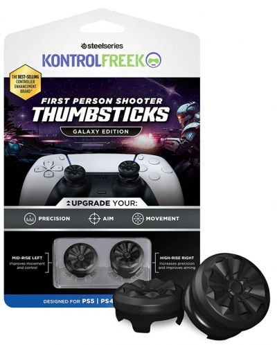 Аксесоар KontrolFreek - Performance Thumbsticks FPS Freеk Galaxy, черен (PS4/PS5) - 1