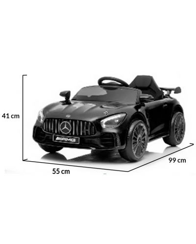Акумулаторна кола Moni Toys - Mercedes AMG GTR, черна - 8