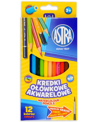 Акварелни моливи Astra - 12 цвята - 1
