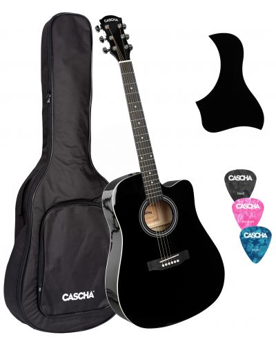 Акустична китара Cascha - Student Series CGA100-BK, черна - 1