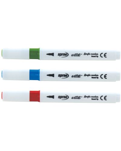 Акрилни маркери Spree Artist - 36 цвята, с 2 контурни маркера, в кутия - 3