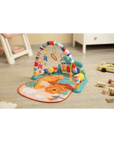 Активна гимнастика Caretero Toyz - Zoo Mat Turquise - 5