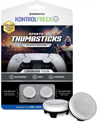 Аксесоар KontrolFreek - Performance Sports Thumbsticks Clutch, бял (PS4/PS5) - 1