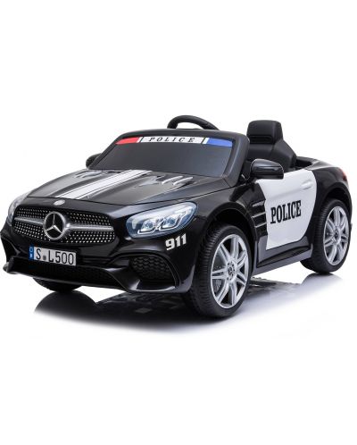 Акумулаторна кола KikkaBoo - Licensed Mercedes Benz SL500 Police, черна - 1