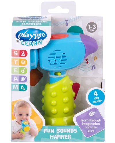 Активна играчка Playgro + Learn - Чук, със светлини и звуци - 2