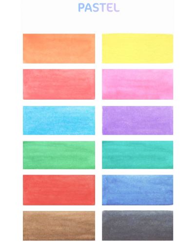Акварелни бои Erich Krause - Pastel, 12 цвята - 4