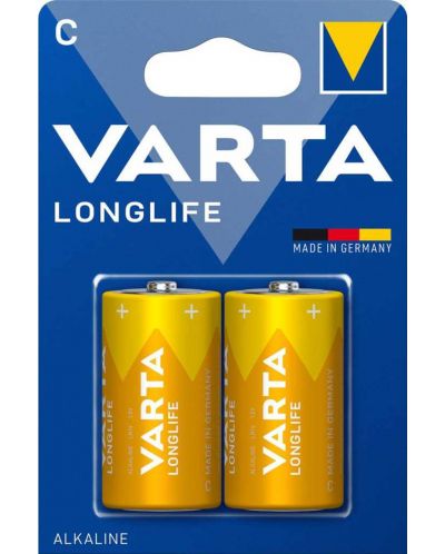 Алкални батерии VARTA - Longlife, C, 2 бр. - 1