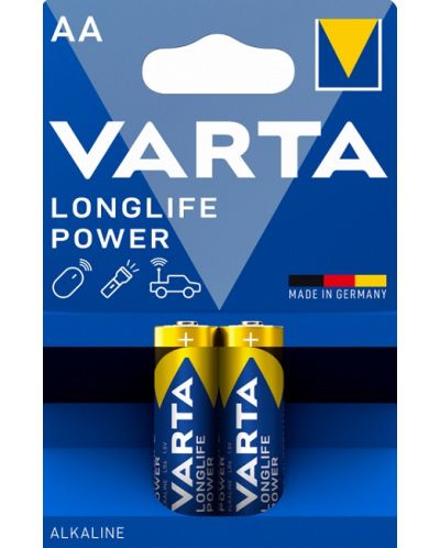 Алкални батерии VARTA - Longlife Power, АА, 2 бр. - 1