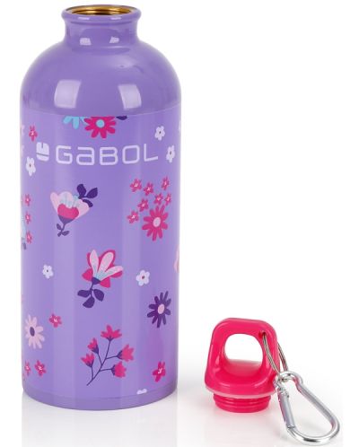 Алуминиева бутилка за вода Gabol Violet - 600 ml - 2