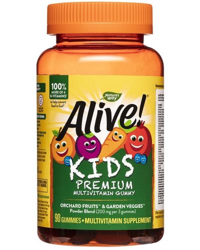 Alive Kids Premium, 90 желирани таблетки, Nature's Way - 1