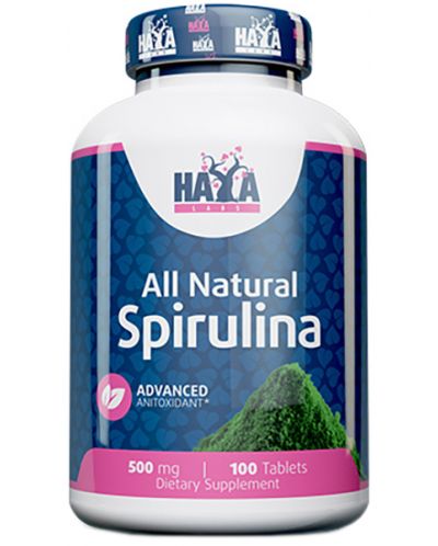All Natural Spirulina, 100 таблетки, Haya Labs - 1