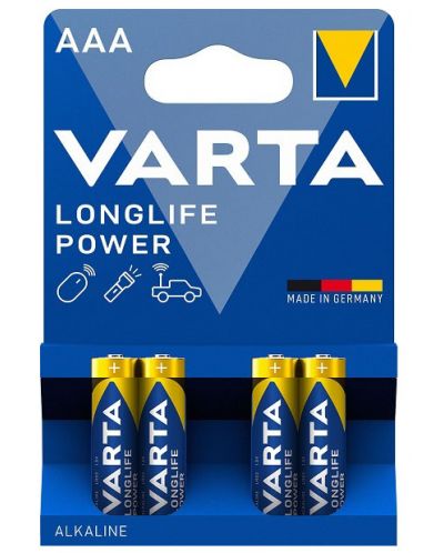 Алкална батерия VARTA - Longlife Power, ААА, 4 бр. - 1