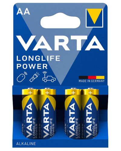 Алкална батерия VARTA - Longlife power, АА, 4 бр. - 1