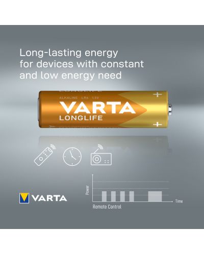 Алкални батерии VARTA - Longlife, АА, 4+2 бр. - 2