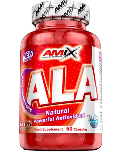 ALA Alpha Lipoic Acid, 200 mg, 60 капсули, Amix - 1
