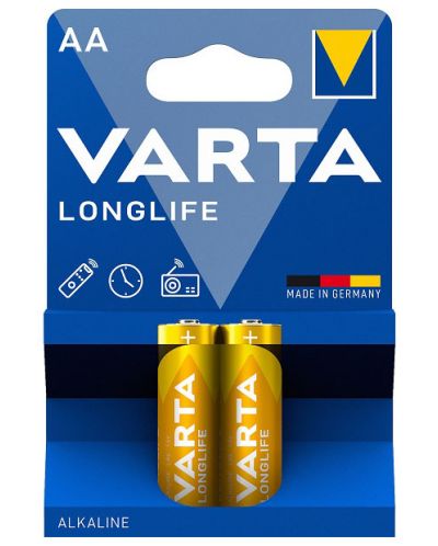 Алкална батерия VARTA - Longlife, АА, 2 бр. - 1