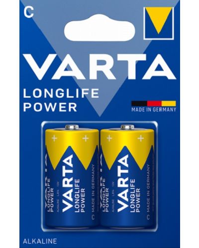 Алкални батерии VARTA - Longlife Power, C, 2 бр. - 1