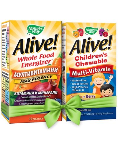 Alive Комплект Мултивитамини Max Potency & Multi-Vitamin, 2 х 30 таблетки, Nature's Way - 1