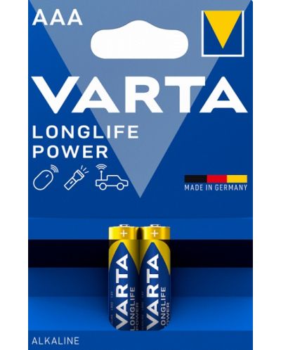 Алкалните батерии VARTA - Longlife Power, ААА, 2 бр. - 1
