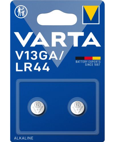Алкална батерия VARTA - V13 GA, LR44, 2 бр. - 1
