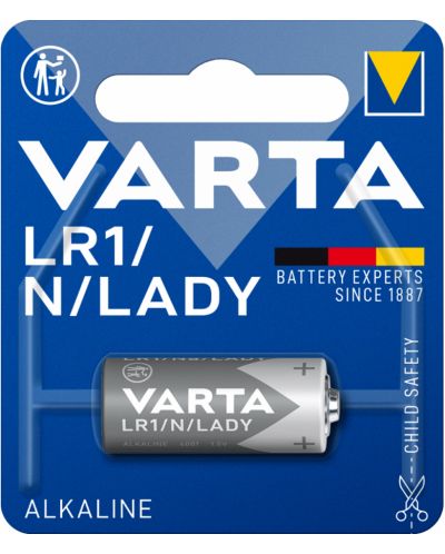 Алкална батерия VARTA - LR1/N/Lady, 1.5V, 1 бр. - 1