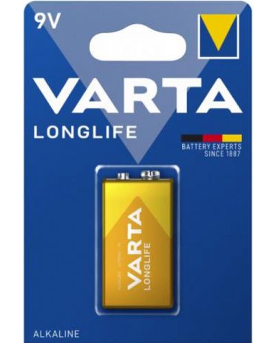 Алкална батерия VARTA - Longlife, 9V, 1 бр. - 1