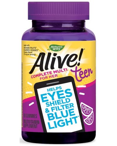 Alive Teen Complete Multi, за момичета, 50 таблетки, Nature's Way - 1