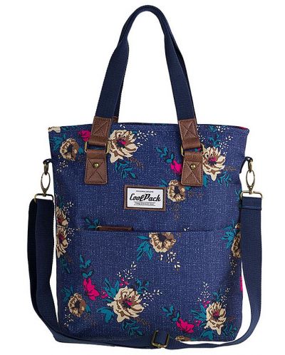 Чанта за рамо Cool Pack Amber - Blue Denim Flowers - 1