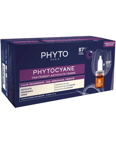 Phyto PhytoCyane Терапия срещу прогресивен косопад Women, 12 x 5 ml - 1
