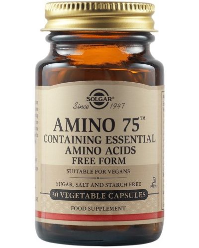 Amino 75, 30 растителни капсули, Solgar - 1