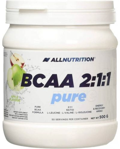 BCAA 2:1:1 Pure, apple, 500 g, AllNutrition - 1