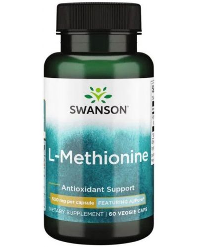 L-Methionine, 500 mg, 60 капсули, Swanson - 1