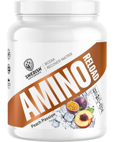 Amino Reload, праскова и маракуя, 1000 g, Swedish Supplements - 1