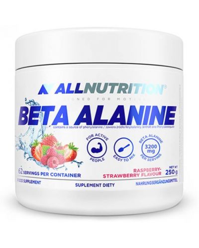 Beta Alanine, raspberry - strawberry, 250 g, AllNutrition - 1