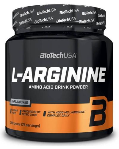 L-Arginine, неовкусен, 300 g, BioTech USA - 1