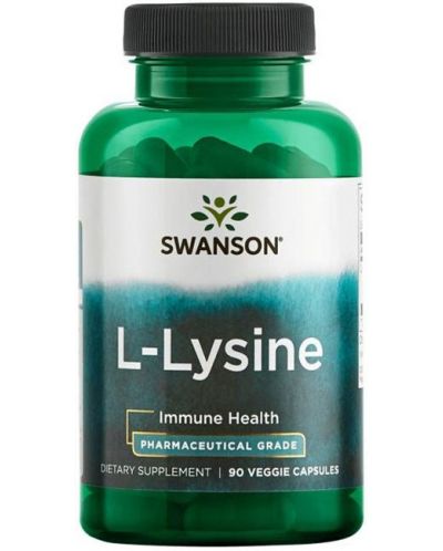 L-Lysine, 90 растителни капсули, Swanson - 1
