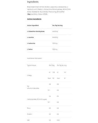 HIT BCAA 4:1:1 + Glutamine, праскова, 450 g, Dorian Yates Nutrition - 2