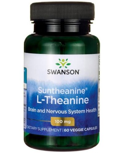 Suntheanine L-Theanine, 100 mg, 60 капсули, Swanson - 1